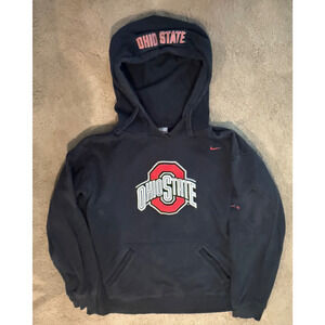 Vintage Nike Ohio State Buckeyes Hoodie Mens XL Black Embroidered